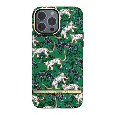 Richmond & Finch iPhone 13 Pro Max SkalGrön Leopard till