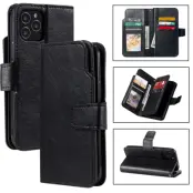 Trolsk Leather Wallet (iPhone 13 Pro Max) - Svart