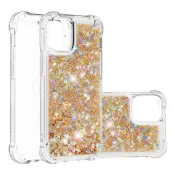 Trolsk Liquid Glitter Case - Hearts (iPhone 13 Pro Max) - Guld