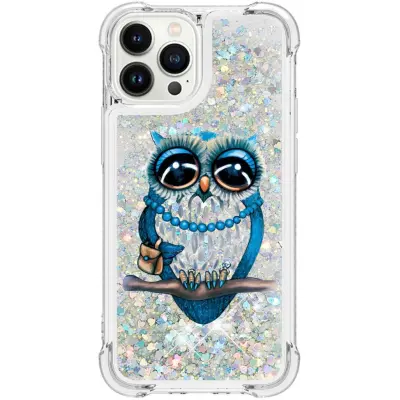 Trolsk Liquid Glitter Case - Owl (iPhone 13 Pro Max)