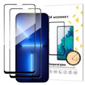 [2 PACK] Wozinsky Full Glue Härdat Glas Skärmskydd iPhone 13 Pro Max - Svart
