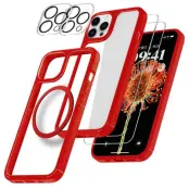 [6in1] Boom iPhone 13 Pro Skal - Kameralinsskydd - Härdat Glas - MagSafe Ring
