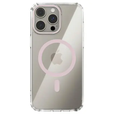 ABEEL iPhone 13 Pro Mobilskal MagSafe Anti Scratch Transparent Rosa