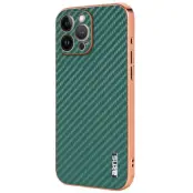 AZNS iPhone 13 Pro Fodral Electroplating KonstLäder - Grön