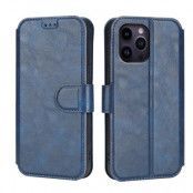BOOM iPhone 13 Pro Plånboksfodral Calfskin - Blå