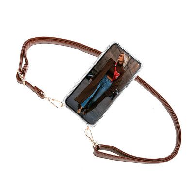 Boom iPhone 13 Pro skal med mobilhalsband- Strap Brown