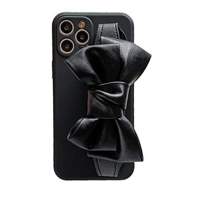 Bowknot Läderrem TPU Skal iPhone 13 Pro - Svart