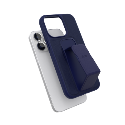 CLCKR Gripcase Saffiano Skal iPhone 13 Pro - Marinblå