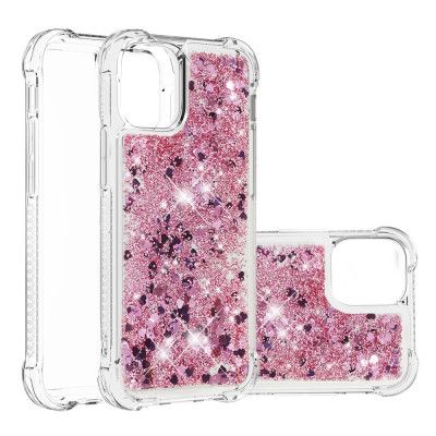Drop-Proof Glitter Sequins Skal till iPhone 13 Pro - RoseGold