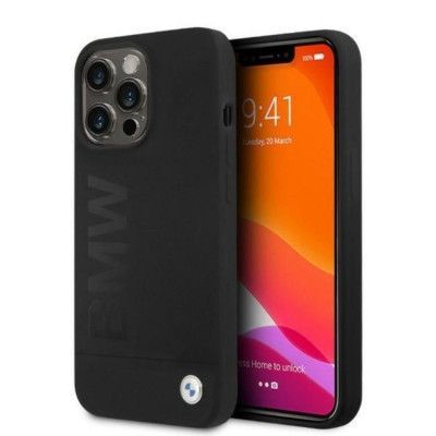 Etui BMW iPhone 13 Pro Skal Magsafe Silicone Signature Logo - Svart