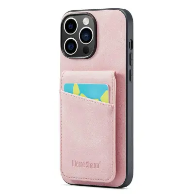 FIERRE SHANN iPhone 13 Pro Fodral KonstLäder - Rosa