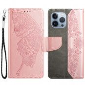 Fjärilar iPhone 13 Pro Plånboksfodral - Rose Gold