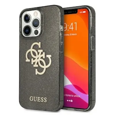 Guess Glitter 4G Big Logo Case (iPhone 13 Pro) - Svart