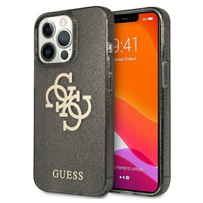 Guess Glitter Big Logo Skal iPhone 13 Pro / 13 - Svart
