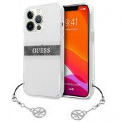 Guess Grey Strap Charm Skal iPhone 13 Pro / 13 - Transparent