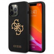 Guess Silicone 4G Logo Skal iPhone 13 Pro - Svart