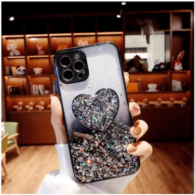 Heart Pop Grip Skal iPhone 13 Pro - Svart