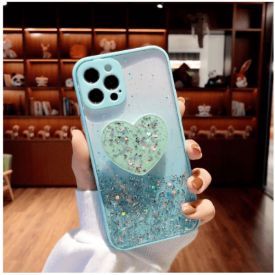 Heart Pop Grip Skal iPhone 13 Pro - Turkos