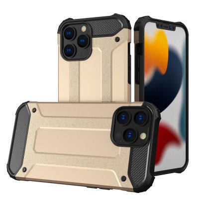 Hybrid Armor Tough Rugged Skal iPhone 13 Pro - Guld