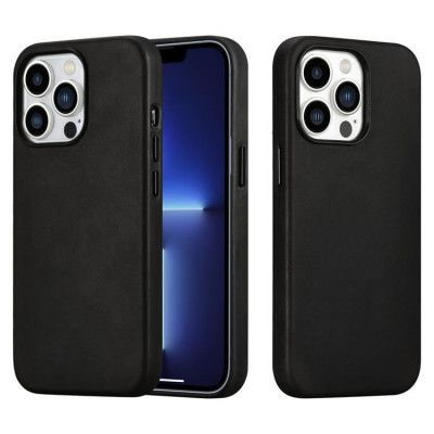 iCarer CH Magsafe Läder Skal iPhone 13 Pro - Svart