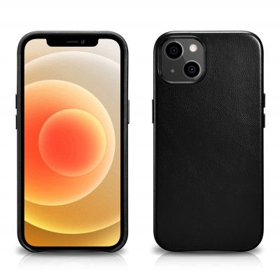 iCarer Läder Oil Wax Magsafe Mobilskal iPhone 13 Pro - Coffee