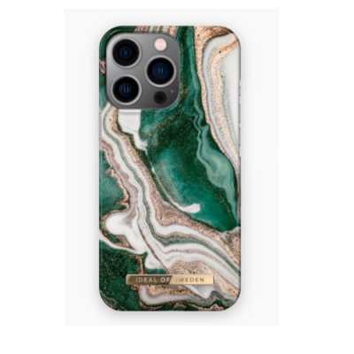 iDeal of Sweden Fashion Skal iPhone 13 Pro - Golden Jade Marble