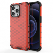 iPhone 13 Pro Mobilskal Honeycomb Armor - Röd