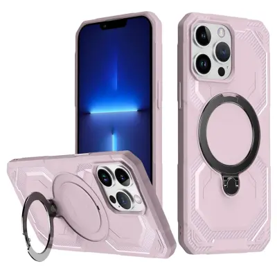 iPhone 13 Pro Mobilskal MagSafe Kickstand TPU + PC - Rosa (Rosa)