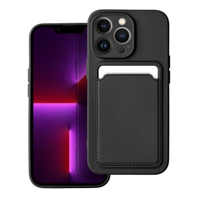 iPhone 13 Pro Skal Forcell Korthållare Mjukplast Svart