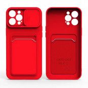 iPhone 13 Pro TPU Skal med Skydd & Hål för Kamera - Röd
