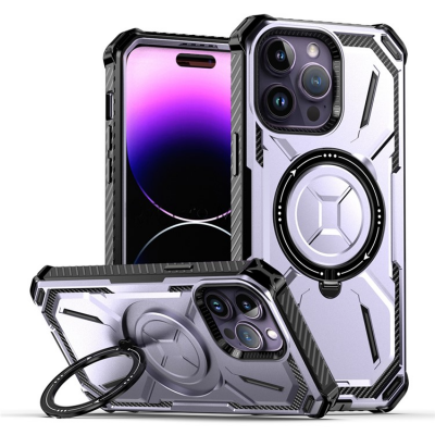 iPhone 14 Pro Magsafe Mobilskal Ringhållare - Lila