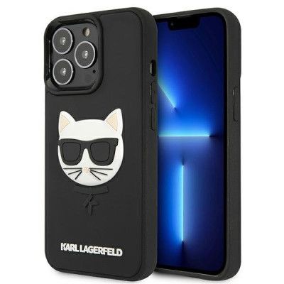 Karl Lagerfeld 3D Rubber Choupette Skal iPhone 13 Pro - Svart