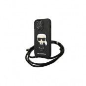 Karl Lagerfeld Black iPhone 13 Pro Hard Case - Iconic Design