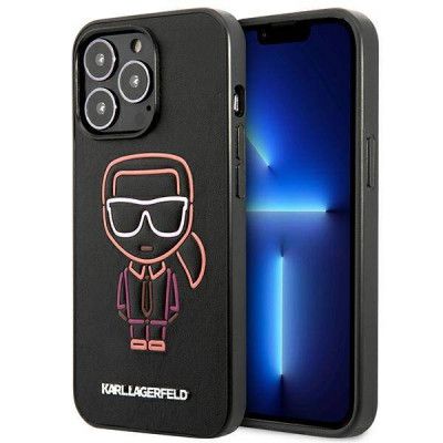 KARL LAGERFELD iPhone 13 Pro Skal Karl Ikonik Outline - Svart