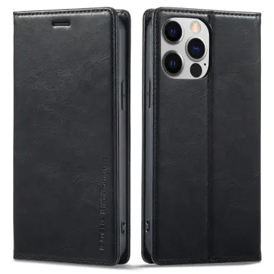 LC.IMEEKE iPhone 13 Pro Plånboksfodral i Konstläder - Svart