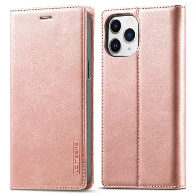LC.IMEEKE iPhone 13 Pro Plånboksfodral i Konstläder - Roséguld