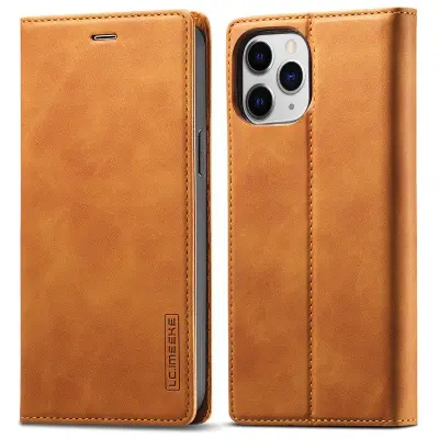 LC.IMEEKE iPhone 13 Pro Plånboksfodral Shockproof Konstläder - Brun