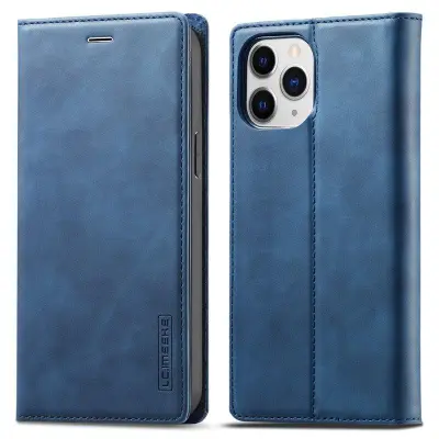 LC.IMEEKE iPhone 13 Pro Plånboksfodral - Stötbeständig Konstläder - Blå