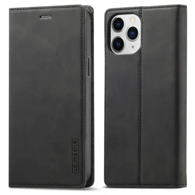 LC.IMEEKE iPhone 13 Pro Plånboksfodral - Stötbeständig Konstläder - Svart