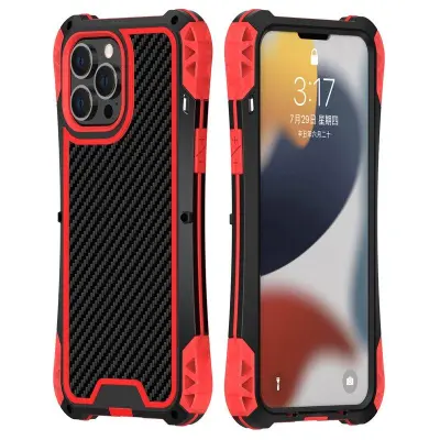 R-JUST AMIRA iPhone 13 Pro Mobilskal Aluminium/Silikon Svart/Röd