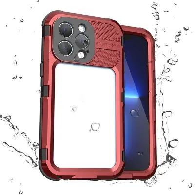 SHELLBOX M Series iPhone 13 Pro Fodral Vattentätt Röd