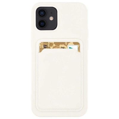 Silicone Korthållare Skal iPhone 13 Pro - Vit