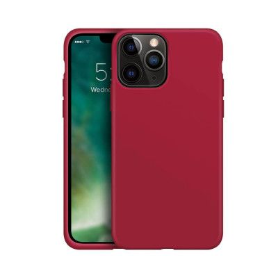 XQISIT Silikom Antibakteriell Skal till iPhone 13 Pro red