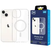 3MK iPhone 13/14 Mobilskal MagSafe EverClear - Genomskinlig