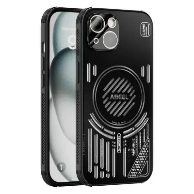 ABEEL iPhone 13 Magnetiskt Fodral Aluminium + PC + TPU - Svart