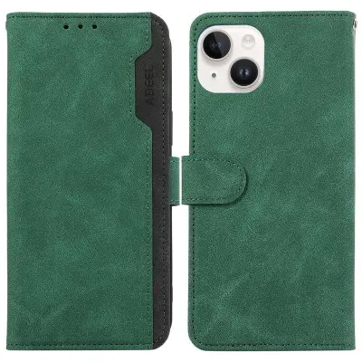 ABEEL iPhone 13 Mobilskal Magnetiskt KonstLäder RFID-Skydd - Grön