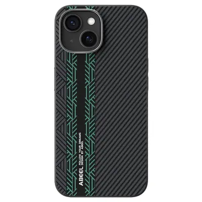 ABEEL iPhone 13 Mobilskal PC TPU Aluminium PU Läder MagSafe - Textur 2