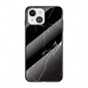 Anti-Scratch Härdat glas skal iPhone 13 - Svart Marble