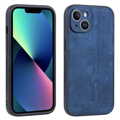 AZNS iPhone 13 Fodral Dustproof KonstLäder - Blå