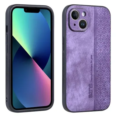 AZNS iPhone 13 Fodral Dustproof KonstLäder - Lila